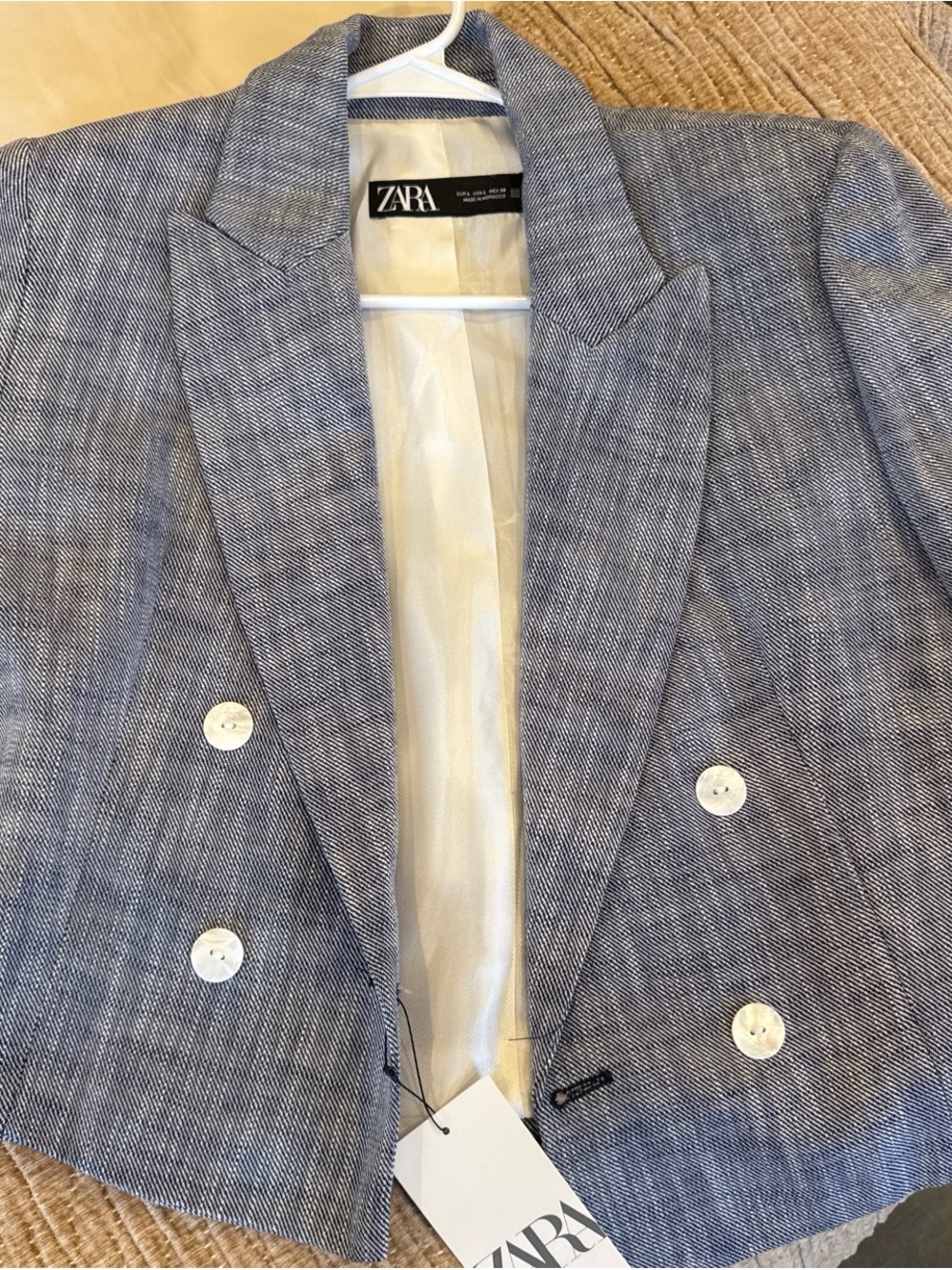 Zara Navy & White Blazer